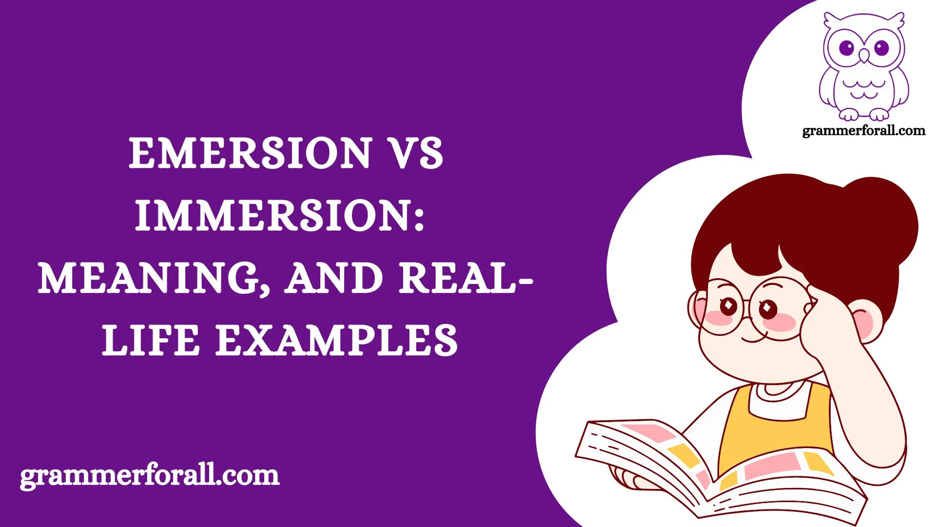 Emersion vs Immersion