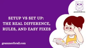 Setup vs Set Up